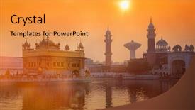  Presentation with golden light - Slides enhanced with sikh gurdwara golden temple harmandir background and a yellow colored foreground