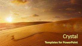  Presentation with sand dunes - Audience pleasing PPT theme consisting of white sand dunes on sunrise backdrop and a tawny brown colored foreground