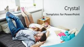  Presentation with high dimension - PPT layouts enhanced with daydreaming - high angle of father lying background and a light gray colored foreground