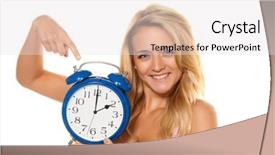  Presentation with saving - Beautiful presentation theme featuring daylight-saving time and uhrumstellung backdrop and a sky blue colored foreground