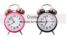  Presentation with alarm - Colorful presentation theme enhanced with daylight savings time - several brightly colored traditional alarm backdrop and a coral colored foreground