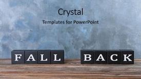  Presentation with fall color - Cool new slide set with daylight savings time ends - cubes with text fall back backdrop and a light blue colored foreground