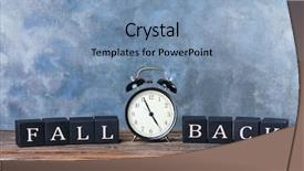  Presentation with fall color - Presentation theme with daylight savings time ends - cubes with text fall back background and a light blue colored foreground