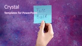  Presentation with fall color - Theme having daylight savings time ends - female hand holding card background and a violet colored foreground