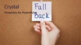  Presentation with bulletin board cork framed - Colorful slides enhanced with daylight savings time ends - female hand holding note backdrop and a coral colored foreground