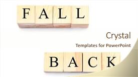  Presentation with space - Presentation theme with daylight savings time ends - wooden cubes with space background and a cream colored foreground