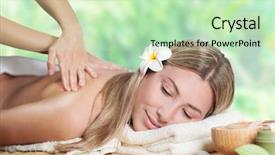  Presentation with day spa - Theme with dayspa - beautiful girl enjoying day spa background and a mint green colored foreground