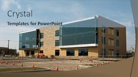  Presentation with construction materials - Amazing PPT theme having dayton-oh-mar-19-construction backdrop and a light blue colored foreground