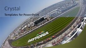  Presentation with nascar - Slides consisting of daytona-beach-fl-feb-19 background and a light blue colored foreground