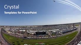  Presentation with nascar - Slide deck consisting of daytona-beach-fl-feb-20 background and a teal colored foreground