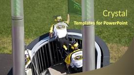  Presentation with nascar - Colorful slide deck enhanced with daytona-beach-fl-feb-20 backdrop and a tawny brown colored foreground