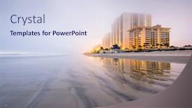  Presentation with resorts - Presentation with daytona-beach-florida-usa-resorts background and a sky blue colored foreground