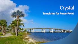  Presentation with florida beach - Slide deck with daytona beach halifax river in florida bridge and park usa background and a gray colored foreground