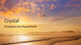  Presentation with florida beach - PPT layouts having daytona beach in florida shore with pier usa background and a yellow colored foreground