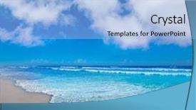  Presentation with florida beach - Cool new presentation theme with daytona-beach-in-florida-shore backdrop and a light blue colored foreground