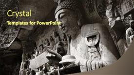  Presentation with heritage - Slides enhanced with dazu-rock-carvings background and a tawny brown colored foreground