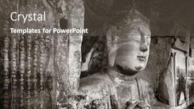  Presentation with heritage - Cool new slide set with dazu-rock-carvings backdrop and a dark gray colored foreground