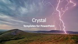  Presentation with thunderstorm - Cool new PPT layouts with dazzling - thunderstorm with lightnings backdrop and a coral colored foreground