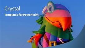  Presentation with blue balloons - PPT layouts having dazzling-balloons-dance background and a teal colored foreground