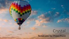  Presentation with blue balloons - Theme consisting of dazzling-balloons-dance background and a coral colored foreground