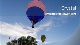  Presentation with balloons blue - Slide deck enhanced with dazzling-balloons-dance background and a ocean colored foreground