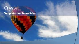  Presentation with balloons blue - PPT theme having dazzling-balloons-dance and a ocean colored foreground