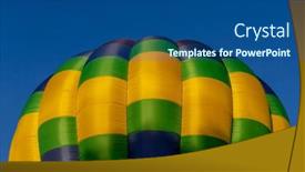  Presentation with balloons blue - Theme featuring dazzling-balloons-dance background and a ocean colored foreground