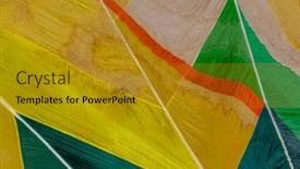  Presentation with blue balloons - PPT theme having dazzling-balloons-dance and a gold colored foreground