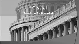  Presentation with united states capitol building - Colorful slide set enhanced with dc - united states capitol building backdrop and a gray colored foreground