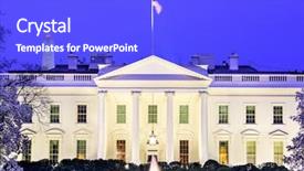  Presentation with white house - Cool new PPT theme with dc at the white house backdrop and a cobalt blue colored foreground