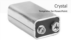  Presentation with battery - Beautiful slides featuring high voltage battery isolated backdrop and a white colored foreground