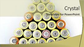  Presentation with batteries - Audience pleasing slide deck consisting of environment degradation - lots of batteries backdrop and a soft green colored foreground
