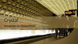  Presentation with states - Slide set consisting of metro station interior in washington background and a gold colored foreground