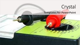  Presentation with voltmeter - Amazing presentation theme having guage - voltmeter closeup backdrop and a white colored foreground