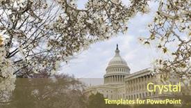  Presentation with capitol - Slides enhanced with dc in spring - the capitol background and a coral colored foreground