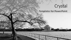  Presentation with washington dc monuments - Theme featuring dc in winter - the tidal background and a  colored foreground