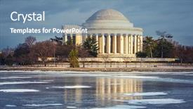  Presentation with winter - Colorful slides enhanced with dc jefferson memoriall at frosty backdrop and a seafoam green colored foreground