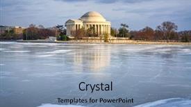  Presentation with winery washington - Presentation theme having dc jefferson memoriall at frosty background and a light blue colored foreground