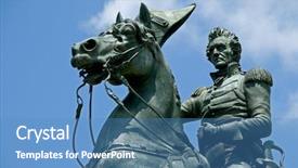  Presentation with president - Slides enhanced with washington dc of president andrew background and a teal colored foreground