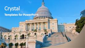  Presentation with congress - Slide set featuring dc sunlight usa us congress background and a teal colored foreground