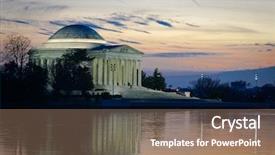  Presentation with united states unity - Colorful presentation theme enhanced with dc united states - jefferson memorial backdrop and a coral colored foreground