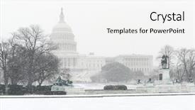  Presentation with united states capitol building - Cool new slides with dc united states of america backdrop and a white colored foreground