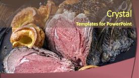 Presentation with yorkshire moor - Cool new slide set with roast beef - cote de boeuf with yorkshire backdrop and a tawny brown colored foreground