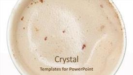  Presentation with tea tpes - PPT theme consisting of de energize - chai tea latte overhead view background and a lemonade colored foreground