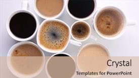  Presentation with coffee - Amazing presentation theme having de energize - lots of coffee cups backdrop and a lemonade colored foreground