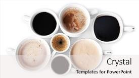  Presentation with coffee - Colorful PPT theme enhanced with de energize - lots of coffee cups backdrop and a sky blue colored foreground