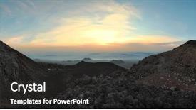  Presentation with western - Cool new PPT layouts with de fiore volcanic crater backdrop and a  colored foreground