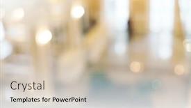  Presentation with blur - Colorful presentation theme enhanced with de-focuses business center interior blur background backdrop and a lemonade colored foreground