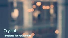  Presentation with blur - Slide deck having de-focuses business center interior background and a  colored foreground