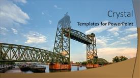  Presentation with lift - Amazing slide deck having de-hef-or-koningshavenbrug-railway backdrop and a light blue colored foreground